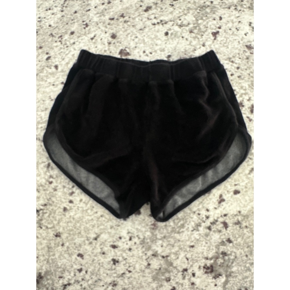 Monrow black terry cloth shorts xs
